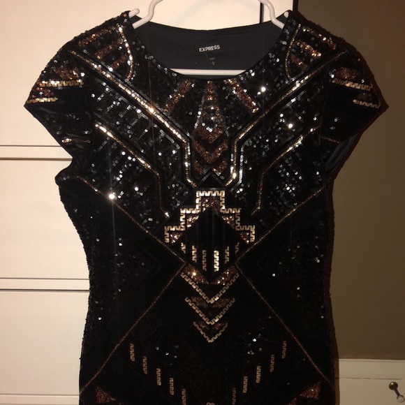 Express Dresses & Skirts - Velvet/Sequin Dress